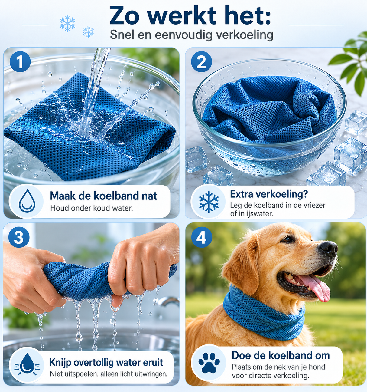 Koelbandana voor Honden – Verkoeling tijdens Warme Wandelingen