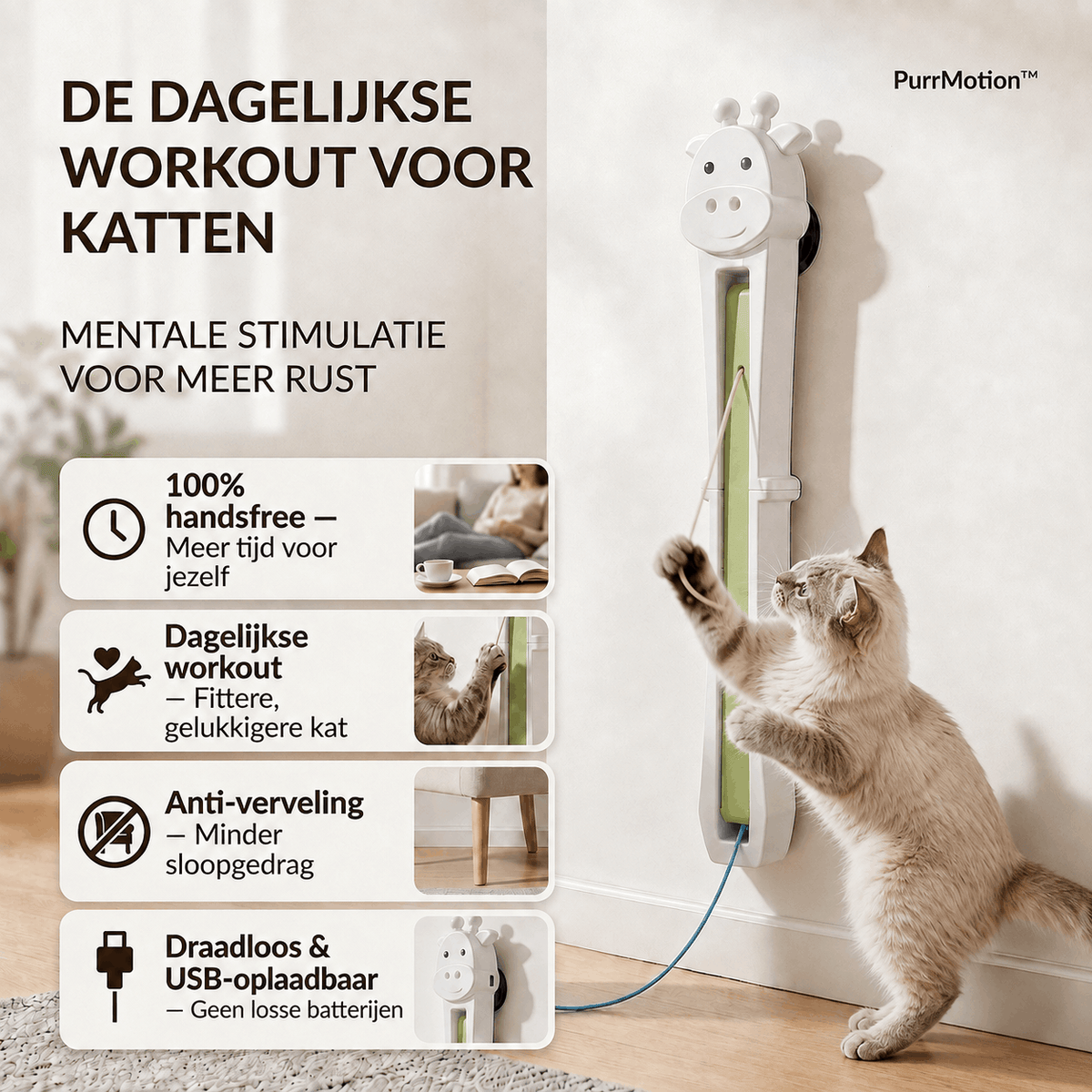 PurrMotion™ Automatische dagelijkse workout voor katten