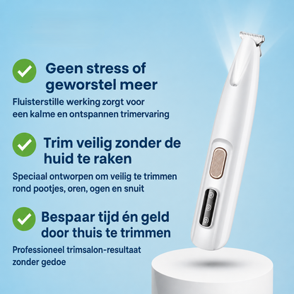 PawCare Pro™ | Stille precisietrimmer voor pootjes en gevoelige zones