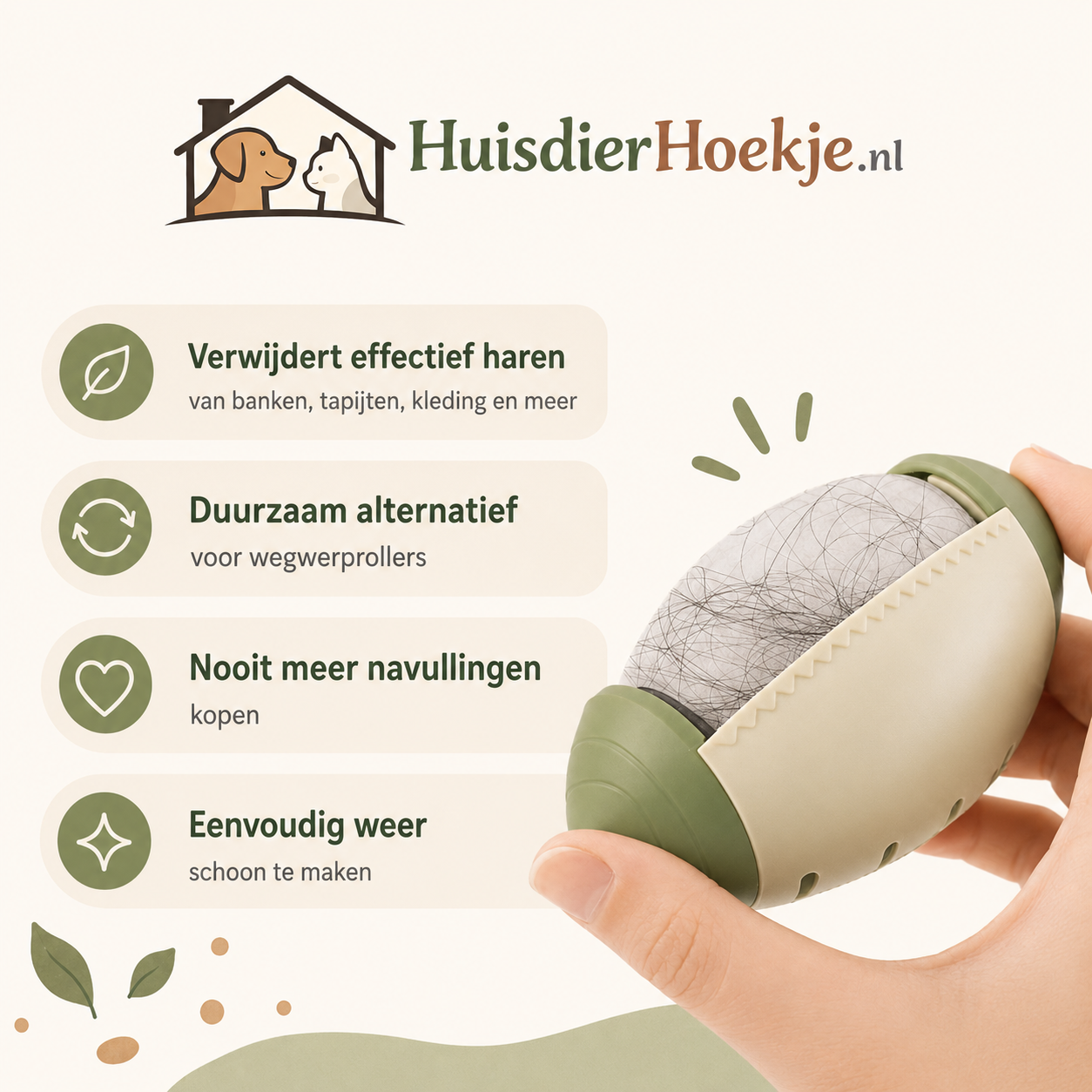 VachtVanger – Herbruikbare Pluizenroller voor Huisdierharen