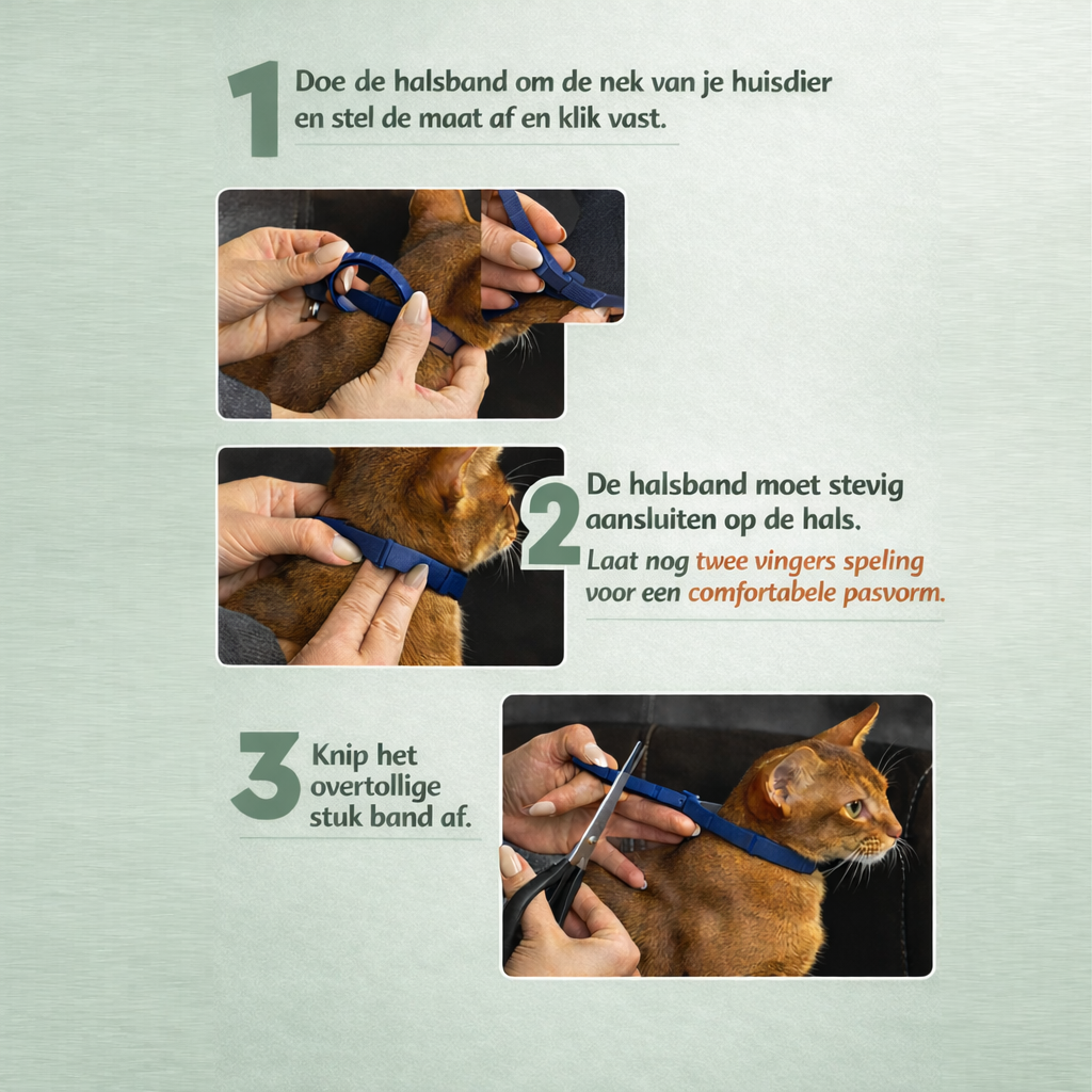 Natuurlijke anti parasieten halsband voor katten