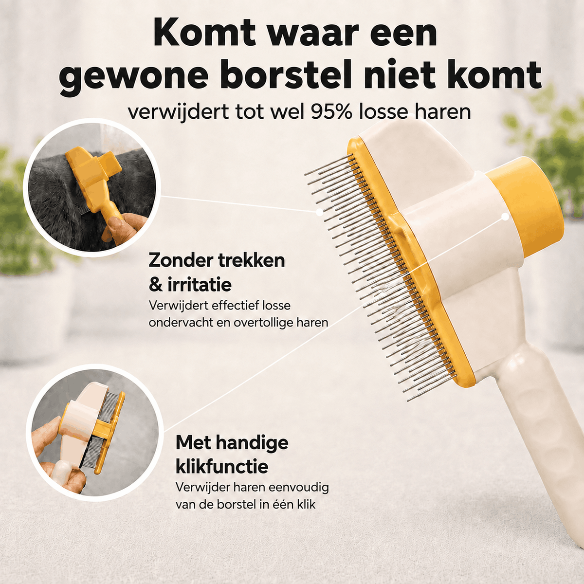 DuoVacht | Verwijdert losse ondervacht effectief
