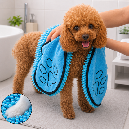 VachtDroger Chenille Handdoek voor Honden