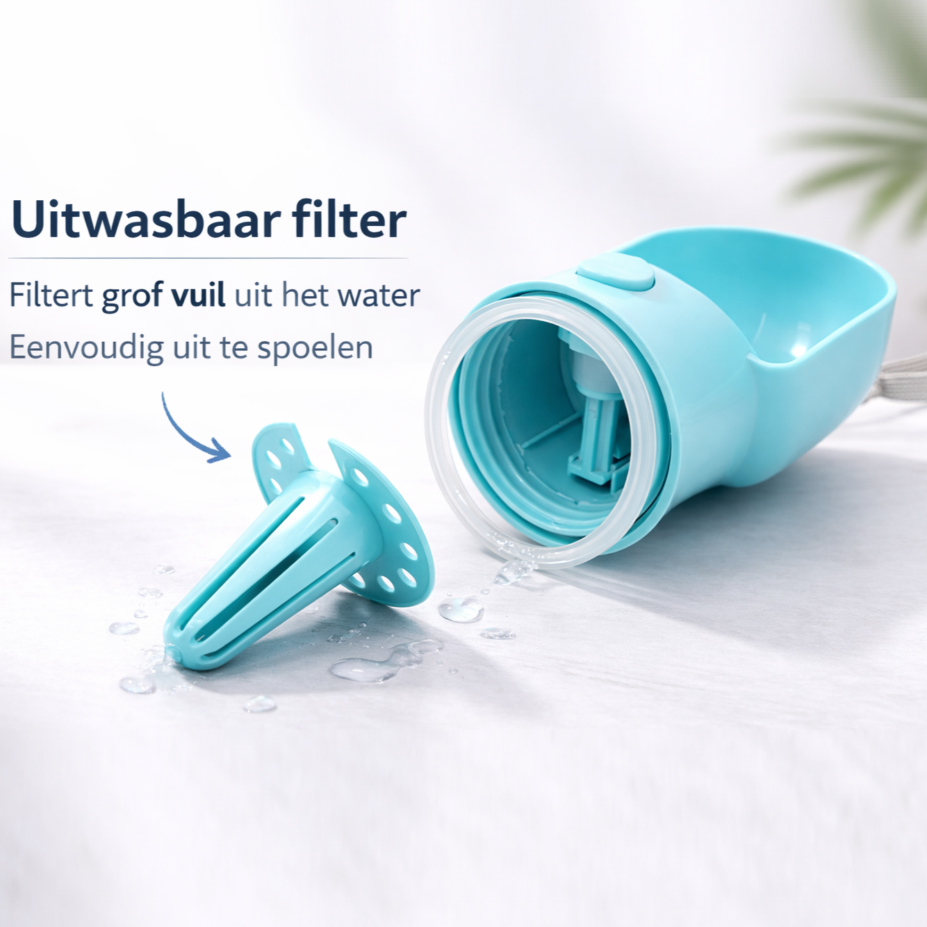 2 in 1 drink & voerfles voor onderweg